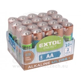 baterie alkalické , 20ks, 1,5V AA (LR6)