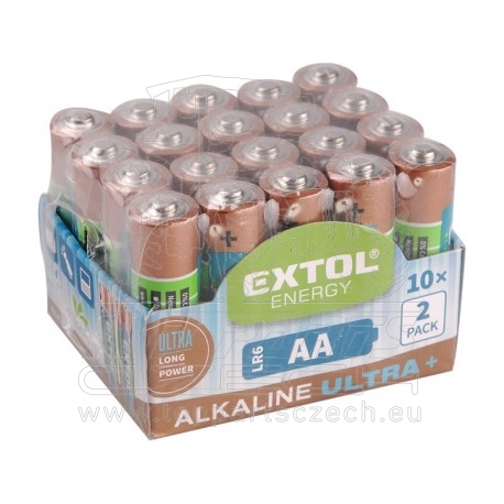 baterie alkalické , 20ks, 1,5V AA (LR6)