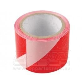 páska výstražná červeno-bílá, 75mm x 100m, PE
