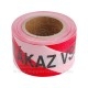 páska výstražná červeno-bílá, 75mm x 250m, PE