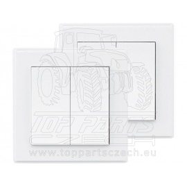 vypínač/ovladač, dvojitý, 2ks, 2jednotlivé/skupinové kanály