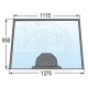 4282184M1 Přední sklo  u podlah s tunelem, 3-díry, výška 850 mm