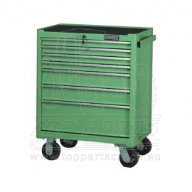 Dílenský vozík, KENNEDY, 7x zásuvka, zelený