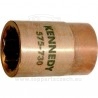 Nejiskřivý hlavice 1" nástrčná metrická 24mm čtyřhran 12-hranná KENNEDY