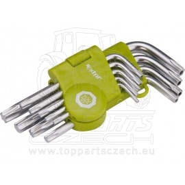 L-klíče TORX krátké, sada 9ks, T10-50mm