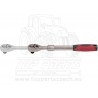ráčna teleskopická, 45 zubů, 1/2", L 300-440mm, CrV